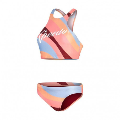 Rannavolle bikiinid Speedo Logo Volley 2PC AF roosa/kollane/hall