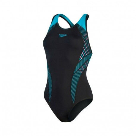 Ujumistrikoo Speedo Plastisol Laneback W must/sinine
