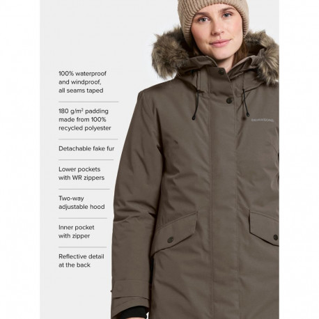 Parka Didriksons Erika 3 Womens pruun (Mocha Brown)