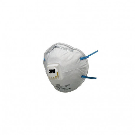 tassikujuline respiraator ventiiliga 3M 8822 FFP2 3 tk