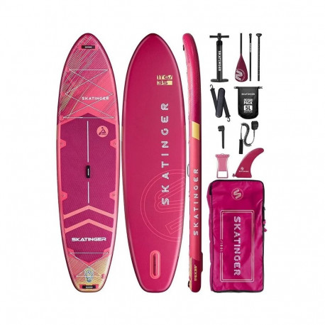 Inflatable Paddle Board - Skatinger Prana Meteor 350 cm, 195 kg Capacity, Red