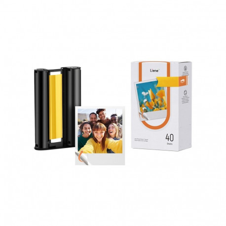 Liene Amber 3x3" Self-Adhesive Photo Paper, 40 Sheets + 1 Refill