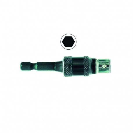 Adaptor with swivel fuction 1/4" 60mm
