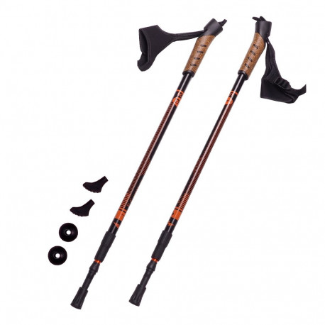 Kijki Nordic Walking Scout Bjorn pomarańczowy 3-częściowy