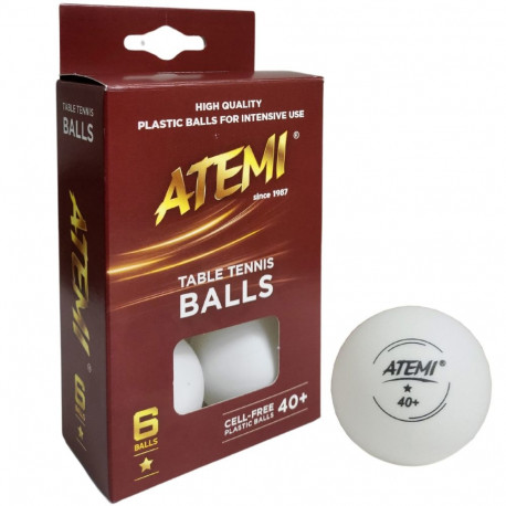 Atemi lauatennisepallid 6tk, valged