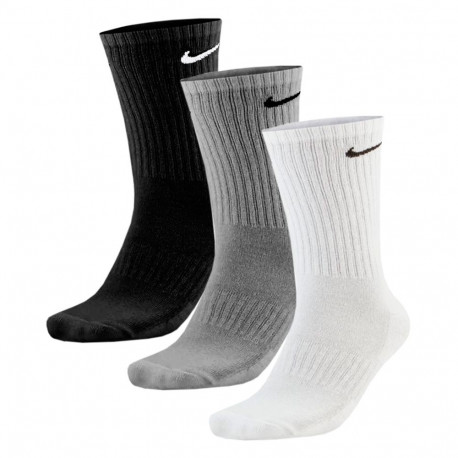 Skarpety Nike Everyday Cushioned Crew 3 pary białe, szare, czarne SX7664 964