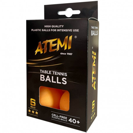 Atemi lauatennise pallid *** 6tk, oranžid