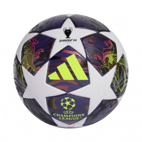 Piłka nożna adidas UCL 25/26 Final League J290 fioletowo-biała JX9097