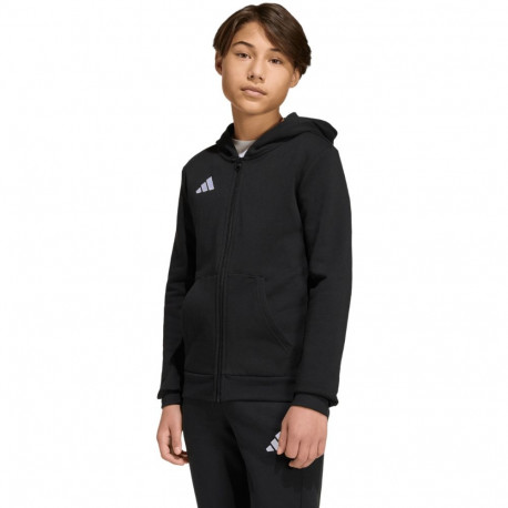 Adidas laste kapuutsiga pusa Entrada 26 Full Zip Hoodie KH1782, must