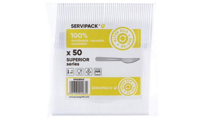 Knives 50pcs (transparent, reusable)