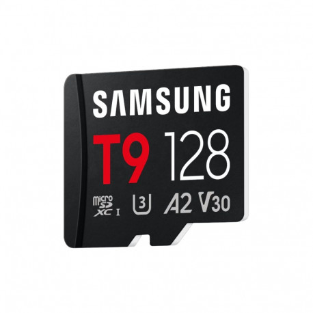 Samsung microSD-kaart T9 128GB microSDXC flash-mäluklass U3, V30, A2
