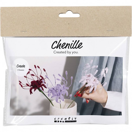 Käsitöökomplekt Creativ Mini Spider Lily karvatraadist lillede valmistamine