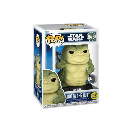 FUNKO POP! Vinyl figuur: Star Wars: Mandalorian & Grogu - Rotta the Hutt (Glow)