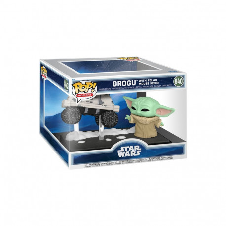 FUNKO POP! Vinyl figuur: Mandalorian & Grogu - Grogu with Polar Mouse Droid (Moment)