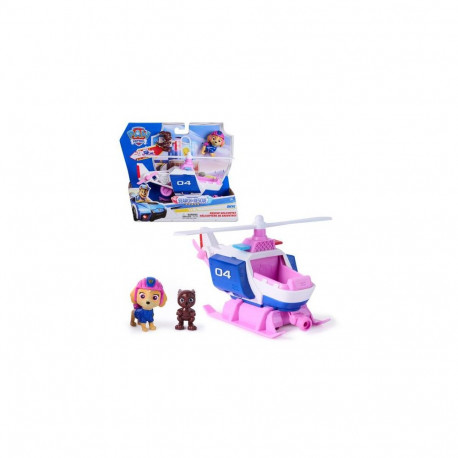 PAW Patrol : Search & Rescue, Skye Rescue Helicopter with 2 Figures, Hero Helicopter Toy with Pu
