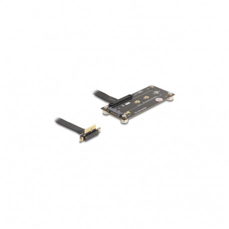 "Adapter PCIe 3.0 x1 Stecker 90° gewinkelt zu M.2 Key M Buchse mit Kabel 10 cm"