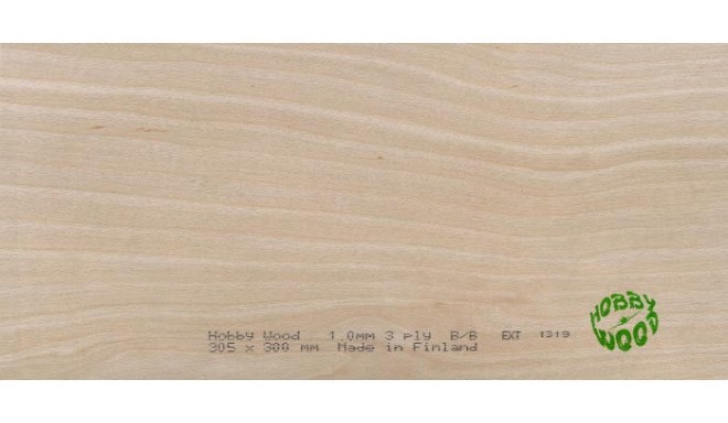 Birch plywood board 5,0 x 305 x 610 mm