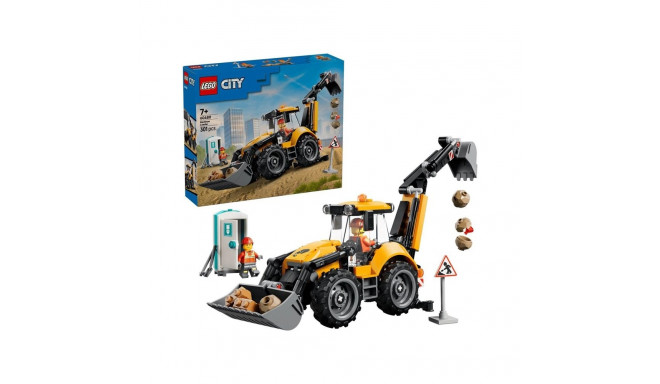 CONSTRUCTOR YELLOW BACKHOE LOADER 60480