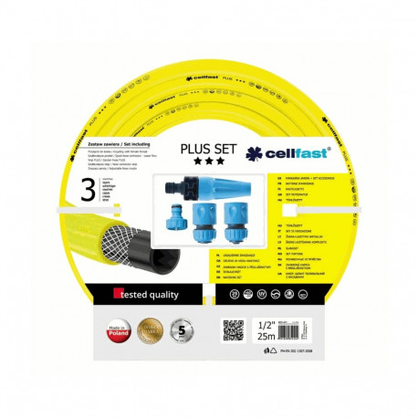 Cellfast Watering hose 1/2 Plus with nozzle set.