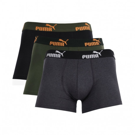 Puma meeste bokserid 3-pack 100003547 3731/003 020, hall, roheline, must