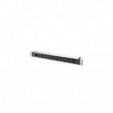 Digitus Socket strip with aluminum profile, 9-way, IEC C14 input