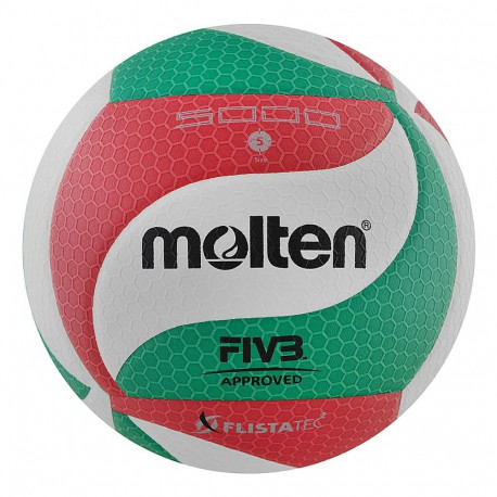 Molten võrkpall V5M5000 FIVB, valge-punane-roheline