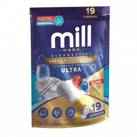 Dishwasher Detergent Capsule - Madonis Mill Clean&Shine 19 Capsules Lemon Scent