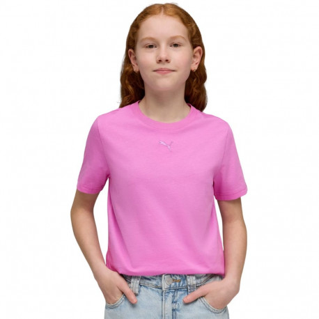 Koszulka dla dzieci Puma ESS Centered Cat Logo Tee różowa 692972 74