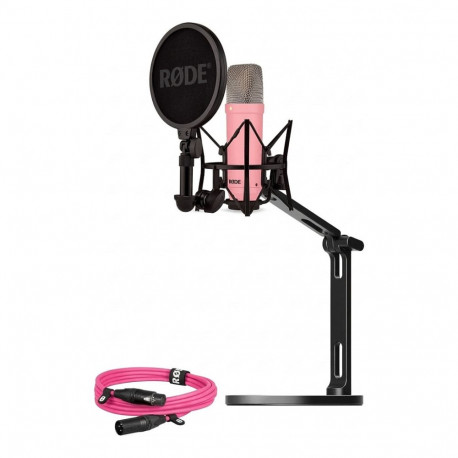 Rode Microphones NT1 Signature +XLR-kaabel +lauastuudiovars (roosa, komplekt)