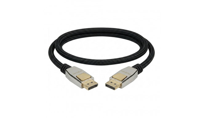 "Python DisplayPort 2.0 Kabel Nylongeflecht schwarz 3m"