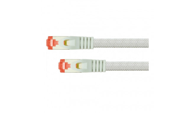 "Python Cat.6 Patchkabel mit Nylongeflecht weiß 0,5m"
