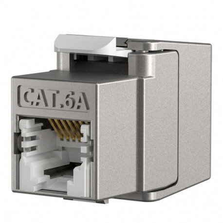 "EFB RJ45 Shortbody Keystone STP, Cat.6A 500MHz mit integriertem Shutter"