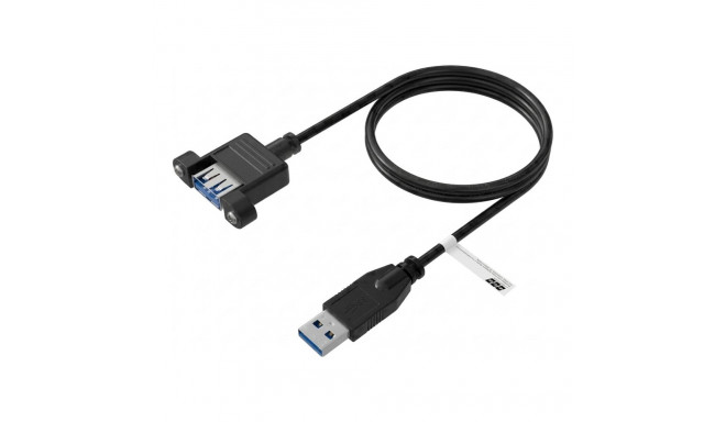 "EFB USB3.0 Verlängerung A-A,St.-Einbaubuchse,0.5m,sw,Class"