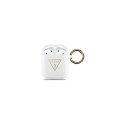 Guess Apple AirPods Triangle Silicone Case White