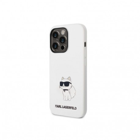 Karl Lagerfeld kaitseümbris Apple iPhone 14 Pro Liquid Silicone Choupette NFT Case, valge