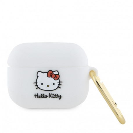 Hello Kitty Apple Airpods Pro cover Silicone 3D Kitty Head White