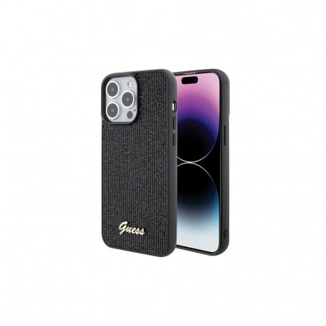 Guess Guess Disco Metal Script case for iPhone 15 Pro Max - black