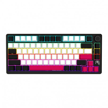 LORGAR KBP7075W, Wireless 75% Mechanical Gaming Keyboard Pro, Black/red, EN layout