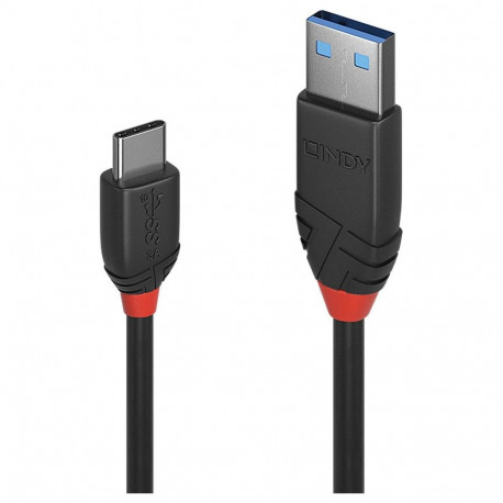 Lindy USB-C-kaabel Black Line 24 pin USB-C to USB Type A 1.5m