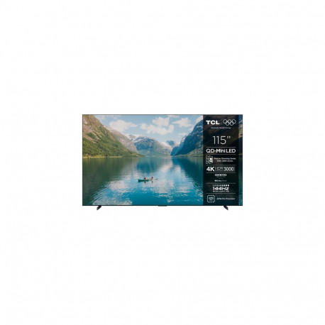 TCL teler 115C7K 2.92m (115") 4K nutikas Wi‑Fi 3000cd/m², must