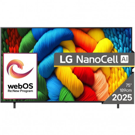 LG teler 75NANO80A3B 4K Ultra HD 3840x2160 pixels tasapinnaline 16:9 LED
