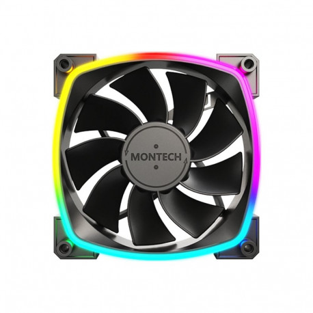 Montech ventilaator RX120 PWM ARGB 120mm, must