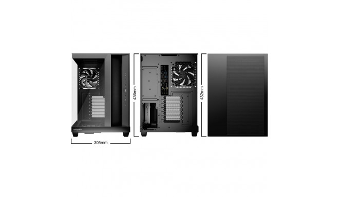 CaseBE midi-tornikorpus BGW83 QUIET ATX/micro ATX/Mini-ITX, must