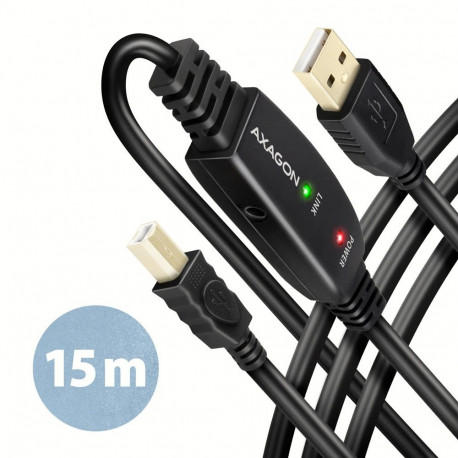 AXAGON kaabel ADR-215B USB 2.0 A-M - B-M aktiivne 15m