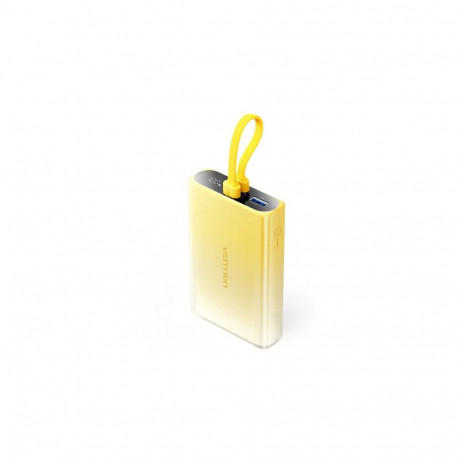 Vention 10000 mAh USB-C + Lightning + USB-A 22.5W z wyswietlaczem LED zolty