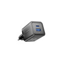 Cargador gan de pared vention feqb0-eu 1xusb tipo-c 1xusb 30w