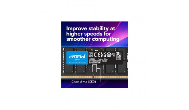 Notebook memory DDR5 CSODIMM 32GB (1*32GB)/6400 CL52
