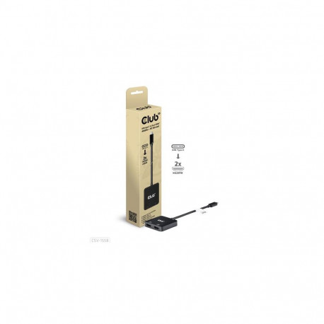 Club3D USB-jaotur MST-Hub USB 3.2 Typ C 2x HDMI 4K60Hz +100W PD St/Bu retail