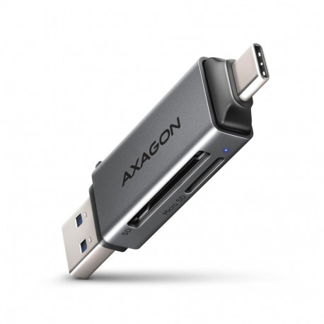 AXAGON väline kaardilugeja CRE-DAC USB 3.2 Gen1 Type-C+Type-A 2-pesaline SD/microSD