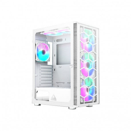 Montech midi-tornikorpus X3 RGB-valgustus karastatud klaas, valge
